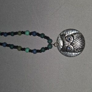 Handmade Owl Pendant Necklace